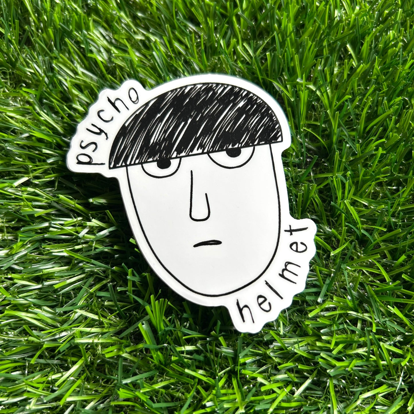 psycho helmet sticker